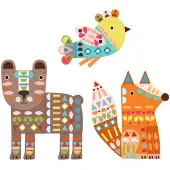 Djeco Basteln mit Papier Grosse Tiere