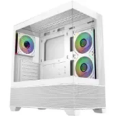 Cooler Master Elite 690 Wood, Midi Tower, PC, Weiß, ATX, ITX, micro ATX, Stahl, Gehärtetes Glas, Holz, Gaming
