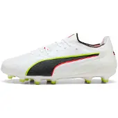 Puma KING 20 ULTIMATE FG/AG - White-Glowing Red-Yellow Alert, Größe:8