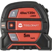 Toolcraft 2 in 1 Laser-Entfernungsmesser Max. 40 m mit Maßband