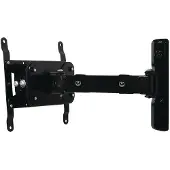 B-Tech BT7514/PB Neig- und drehbare Einarm-Flachbildschirmwandhalterung (Displaygröße bis zu 107 cm (42,1 Zoll), Belastbarkeit 25kg, 75 x 75mm, 100 x 100mm, 200 x 100mm, 200 x 200mm) schwarz