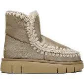 Mou für Damen. MU.FW531002B Lederstiefeletten Eskimo 18 bounce silber, gold (41), 5 bis 8 cm, Keine, Lässig