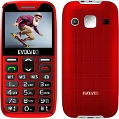 Evolveo EasyPhone XR, Mobiltelefon für Senioren mit Ladestation, rot