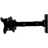 B-Tech BT7512/PB Neig- und drehbarer Einarm-Wandhalter (Displaygröße bis 58 cm (22,8 Zoll), Belastbarkeit 15kg, 75 x 75mm, 100 x 100mm) schwarz