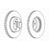 FERODO Bremsscheibe DDF1242C-1 vorne, belüftet, 1 Stück