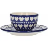 Bunzlau Castle Tasse und Untertasse Blue Valentine (170 ml)