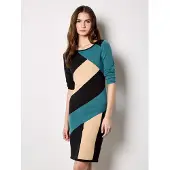 Apricot Minikleid Damen Viskose blau gestreift, 34 827978-0001-00340
