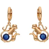 NAEMI Women Earrings in Rose Gold Navy | Gr.: onesize