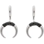 NAEMI Women Earrings in Silver Black | Gr.: onesize