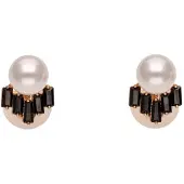 NAEMI Women Earrings in Black White | Gr.: onesize