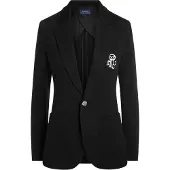 Ralph Lauren für Damen. 211795348001 Blazer Strukturiert Schwarz (32), Lässig, Baumwolle