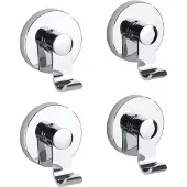 Wenko Vacuum-Loc Haken-Set Mod. Irun, 2 x 2 Haken, Zwei 2er Sets, Befestigen ohne bohren