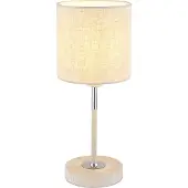 Globo Tischlampe Deleon sandbraun Ø 15cm