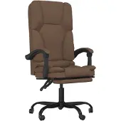 vidaXL Bürostuhl mit Massagefunktion Braun Stoff