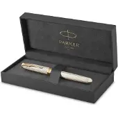 Parker - Sonnet Fountain Pen - Silver Mistral - Fine Nib 18K Gold