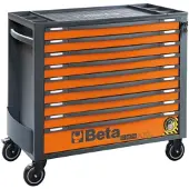 HBM Beta Werkzeugwagen mit 9 Schubladen, RSC24AXL/9, orange