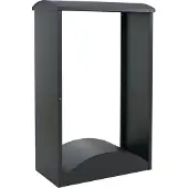 Mendler Brennholzlager MCW-P77, Kamin-/Feuerholzregal Holzlager Holzunterstand Outdoor Metall 160x98x50cm anthrazit