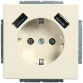 Busch-Jaeger Schuko/USB Steckdos 20 EUCB2USB-82 solo Busch-USB-Ladestation ews