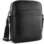 Bugatti Leder Umhängetasche Savona Crossover Bag Black schwarz