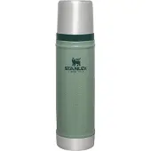 Stanley The Legendary Classic Bottle 20oz, Hammertone Green 10-11345-042 Thermosflasche mit Deckel und Becher, 590 ml