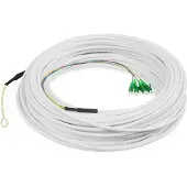 Digitus FTTH Drop Kabel, Singlemode, 4 Fasern, 4 LC/APC, 50 m, 50 m, LC/APC, G.657.A2, 4x LC
