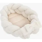 Meowbaby Bearly Babynest mit geflochtenem Schutz, Cream