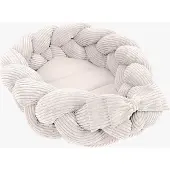 Meowbaby Aesthetic Babynest mit geflochtenem Schutz, Ecru
