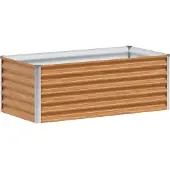 vidaXL Hochbeet Hellbraun 98 x 50 x 36 cm Verzinkter Stahl