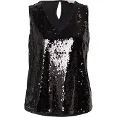 More & more Paillettentop in Schwarz - 46