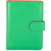 Mywalit Bunte Leder Geldbörse mit Druckknopfverschluss und beiliegendem Stift, 10x14x3cm