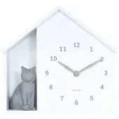 Karlsson - Wanduhr Siting Cat - Weiß - Ø24,9cm