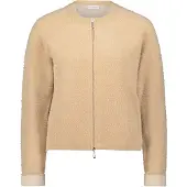 Betty Barclay Casual-Strickjacke mit Reißverschluss in Beige | Gr.: 40