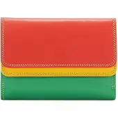 Mywalit Leder Geldbörse 13x10x3 cm mit Druckknöpfen, Reißverschlussfach und Stift