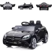 Chipolino Kinder Elektroauto Mercedes Benz SLC300 Fernbedienung MP3 Bluetooth schwarz