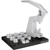 Bergeon 5500-C Glaseinsetzwerkzeug, Set, 9-teilig, Pressstock, für Uhrmacher