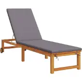 vidaXL Sonnenliege 2 pcs Braun Massivholz Akazie