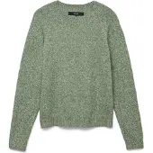 Vero Moda Rundhalspullover "VMDOFFY LS O-NECK BLOUSE GA NOOS" Materialmix, regular fit