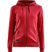 Craft Hoodie Community FZ Damen Bright Red-XS