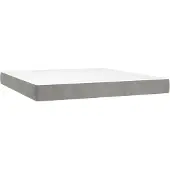 vidaXL Taschenfederkernmatratze Mittel Hellgrau 160x220x20 cm Samt