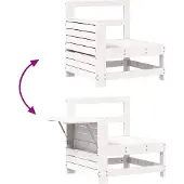 vidaXL Gartensofa mit Armlehne und Beistelltisch Massivholz Kiefer
