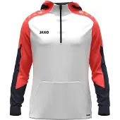 Jako Kinder Kapuzenpullover Zip Hoodie Dynamic 6770-026 152 - Weiß/Coral/Marine - 152
