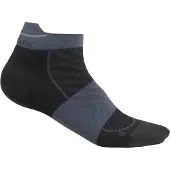 Icebreaker Laufsocken Merino Run+ Ultralight Micro Damen Black/Graphite-Schuhgröße 38 - 40