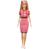 Barbie Fashionistas Puppe im Hahnentritt-Top/ Rock