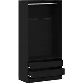 vidaXL Kleiderschrank Schwarz Eichen-Optik 100 x 50 x 200 cm