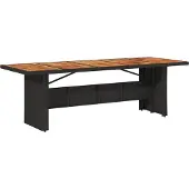 vidaXL Gartenmöbel Essgruppe Gartengarnitur Sitzgruppe 11tlg Schwarz Poly Rattan