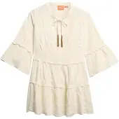 Superdry Ibiza Tiered Langärmliges Kurzes Kleid