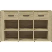 vidaXL Sideboard Sonoma-Eiche 100x30x59,5 cm Holzwerkstoff
