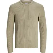 Jack & Jones Rundhalspullover "JJEPERFECT – Pullover mit pflegeleichter Qualität, Structure Fit" unifarben, modisch, regular fit, Strick, Rundhals