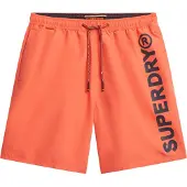 Superdry für Herren. M3010248A Badeanzug, 43,2 cm, mit sportlicher Korallengrafik (S), Strandbekleidung, Recyceltes Polyester, Nachhaltig