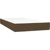 vidaXL Taschenfederkernmatratze für Kinder Mittel Braun 80x160 cm Stoff